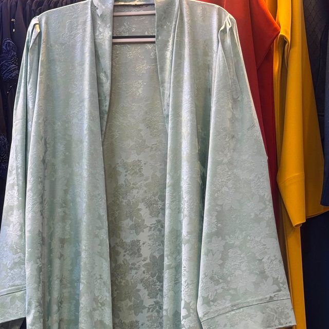 Sage jacquard abaya